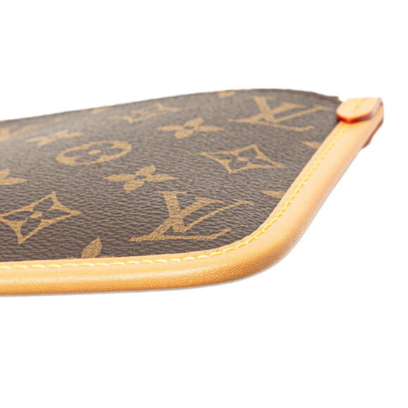 LOUIS VUITTON Authentic Brown Monogram Leather Carryall Pouch - Picture 5 of 11